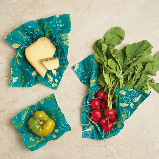 Food Wraps, 3-Pack, Oceans, Bee's Wrap, MyEcoMark