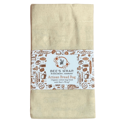 Beeswax Lined Bread Bag, Natural, Bee's Wrap, MyEcoMark, view 3