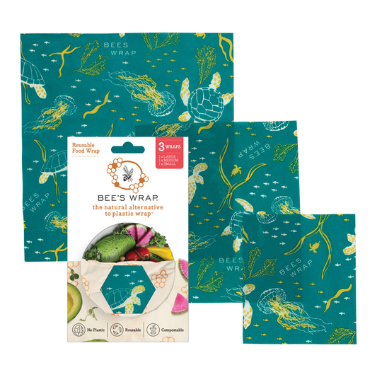 Food Wraps, 3-Pack, Oceans, Bee's Wrap, MyEcoMark, view 2