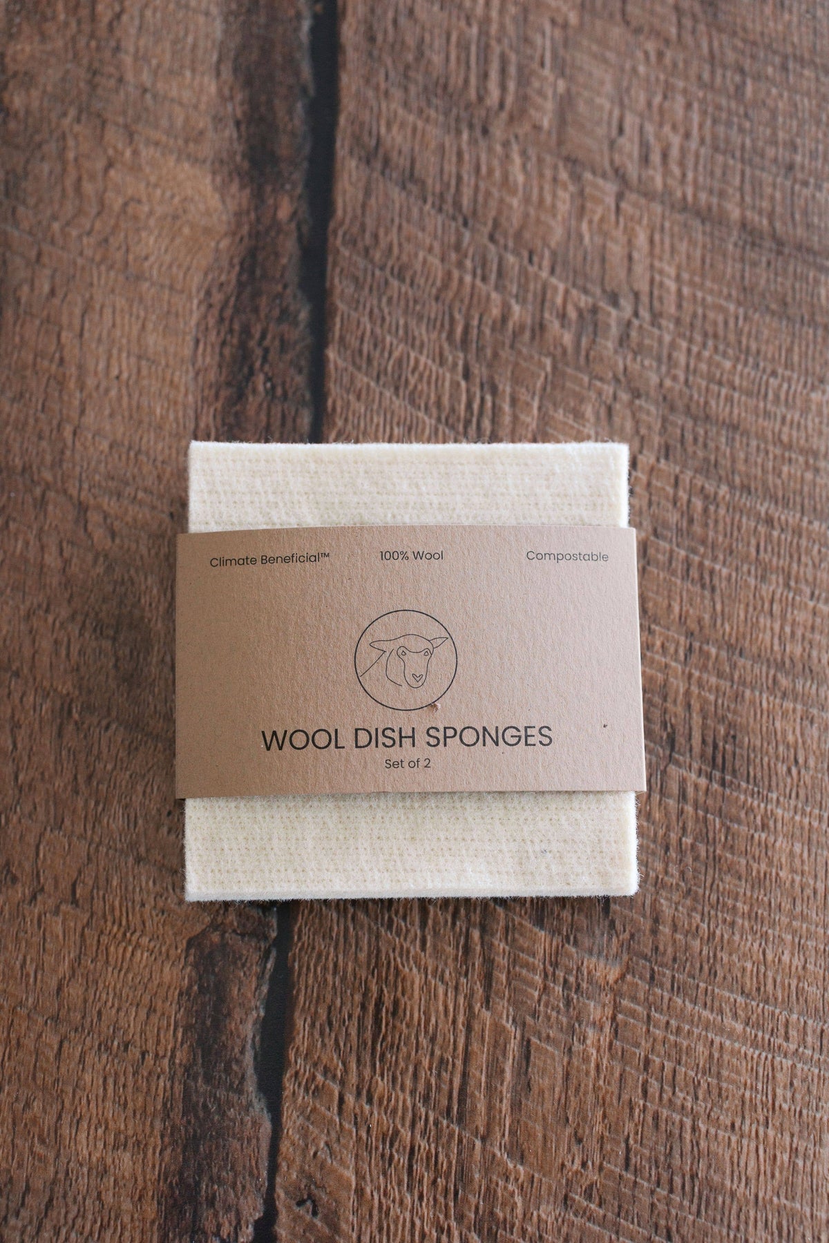 Wool Dish Sponges, Set of 2, Full Circle Wool, MyEcoMark