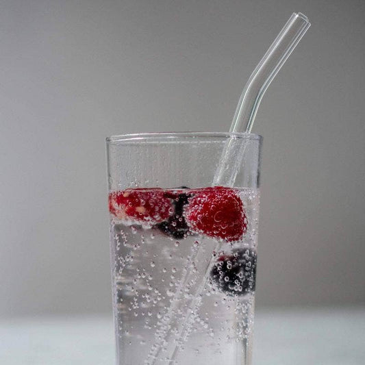 Curved Glass Straw with Brush, 8 inch, DrinkingStraws.Glass, MyEcoMark, view 2