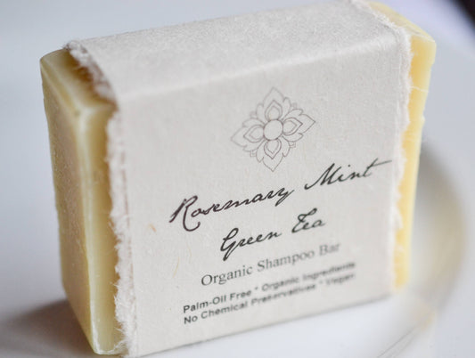 Rosemary Mint Green Tea Shampoo Bar, Unearth Malee, MyEcoMark