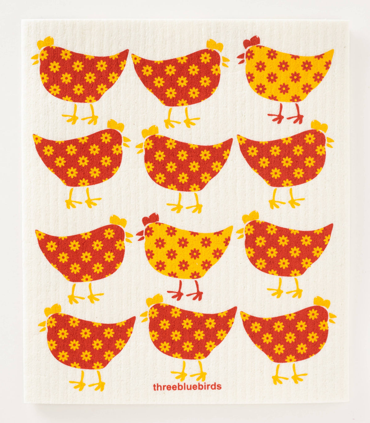 Swedish Dishcloth, Little Chickens, Three Bluebirds, MyEcoMark